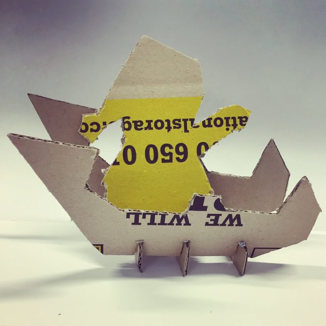 Cardboard Santa and Sleigh