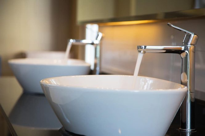 Modern bathroom taps