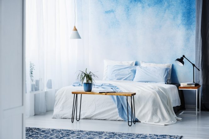 Modern wallpaper in bedroom