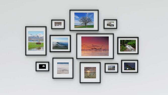 Home photo gallery wall