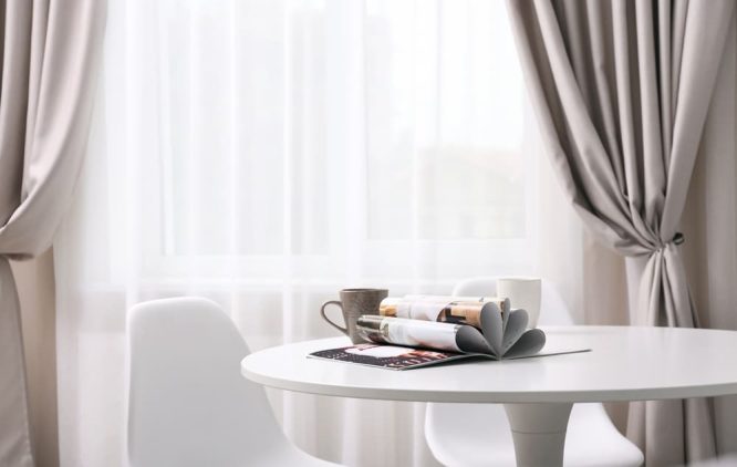 New grey curtains
