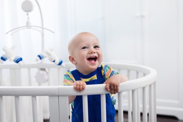 Baby In Cot