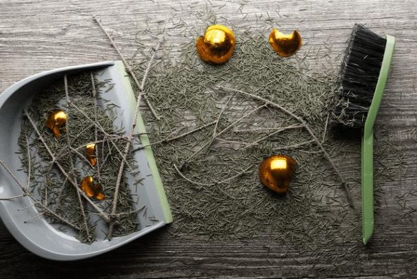 Christmas waste concept